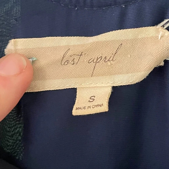 Lost April Women's Navy Seeveless Dress Sz S - Picture 3 of 3